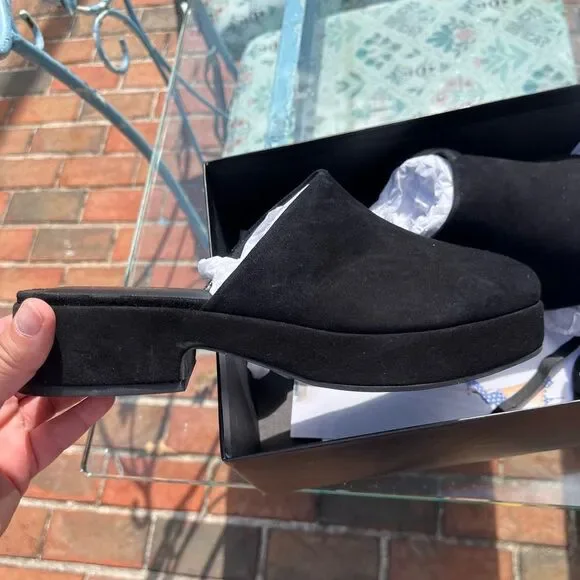 Larroude Miso Flatform Suede Clogs NIB - Picture 8 of 9